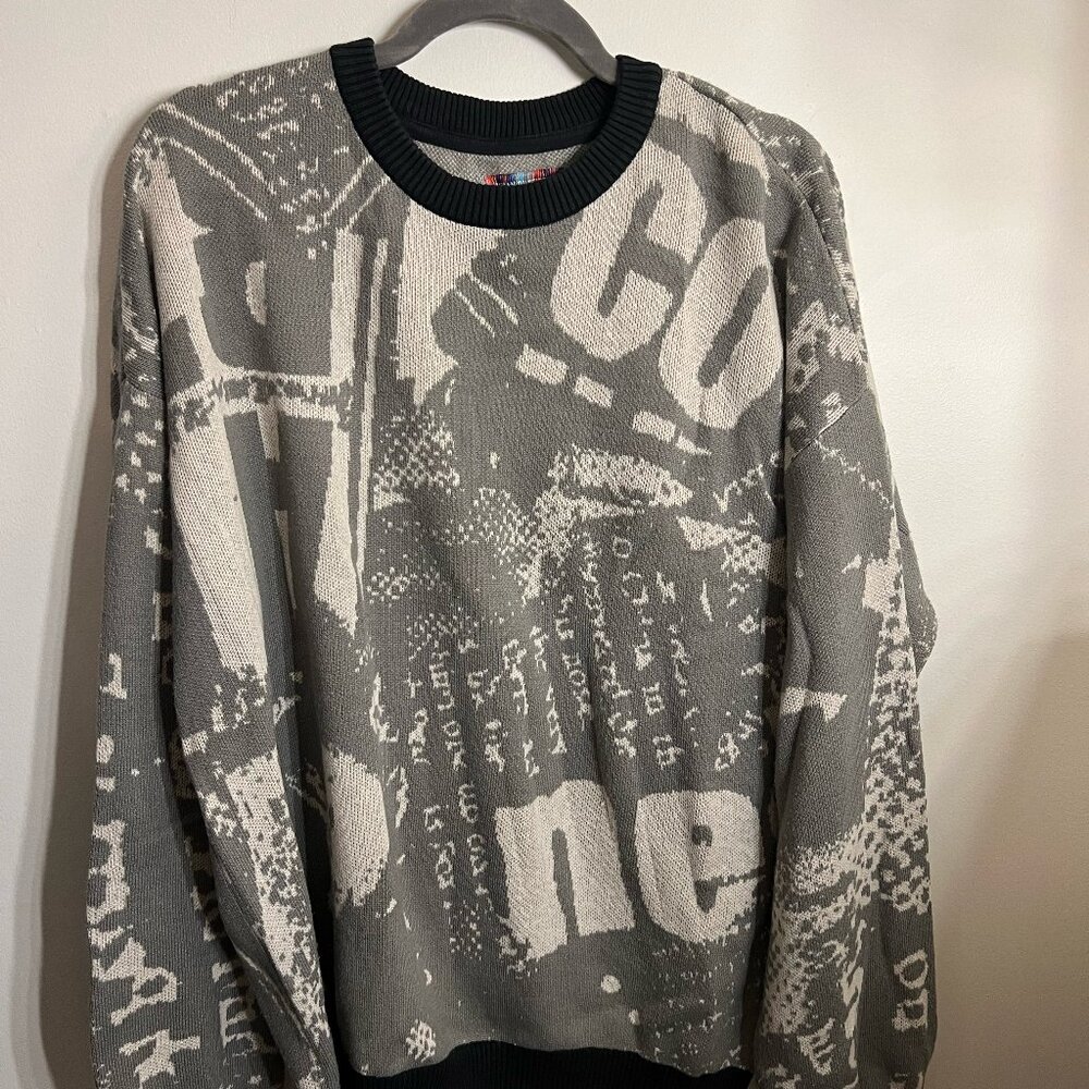 Mens Urban Outfitters Graphic Print Sweater
